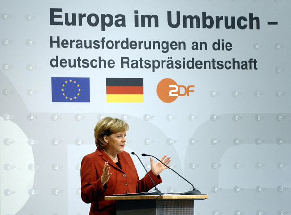 Chancellor Angela Merkel during a Speech on Germany’s Upcoming Presidency of the European Union (December 13, 2006)